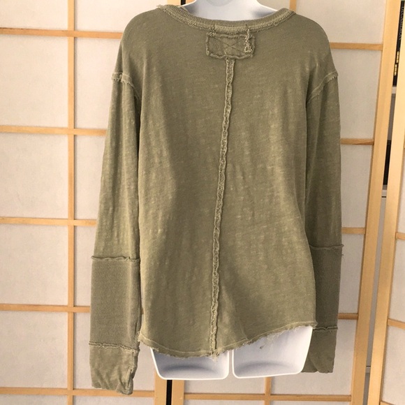 We The Free Snap Henley Top Raw Cut Trim - Picture 4 of 7